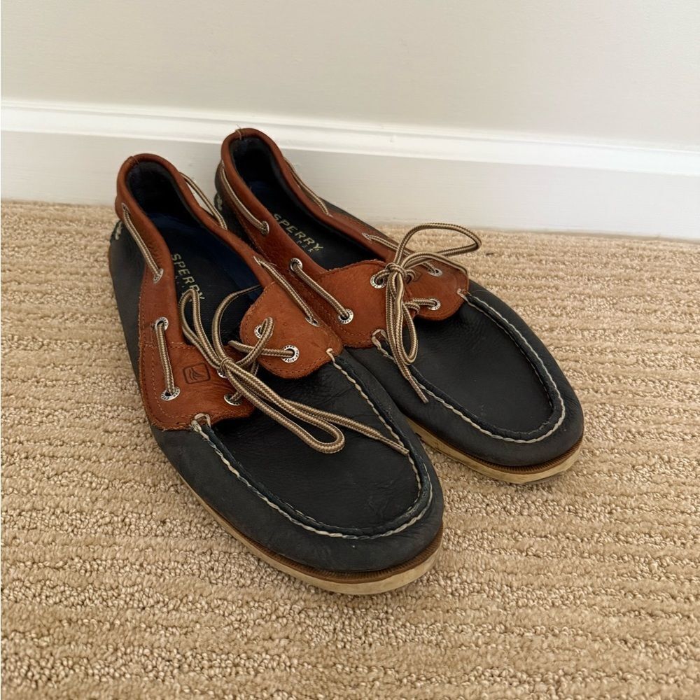 Sperry Men's Brown and Black Boat Shoes